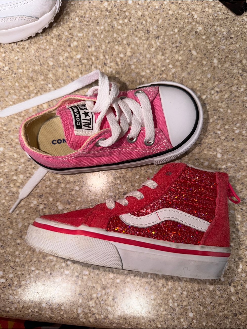 Converse VANs lot of two toddler size 5 sneakers!! EUC pink and sparkle 💖